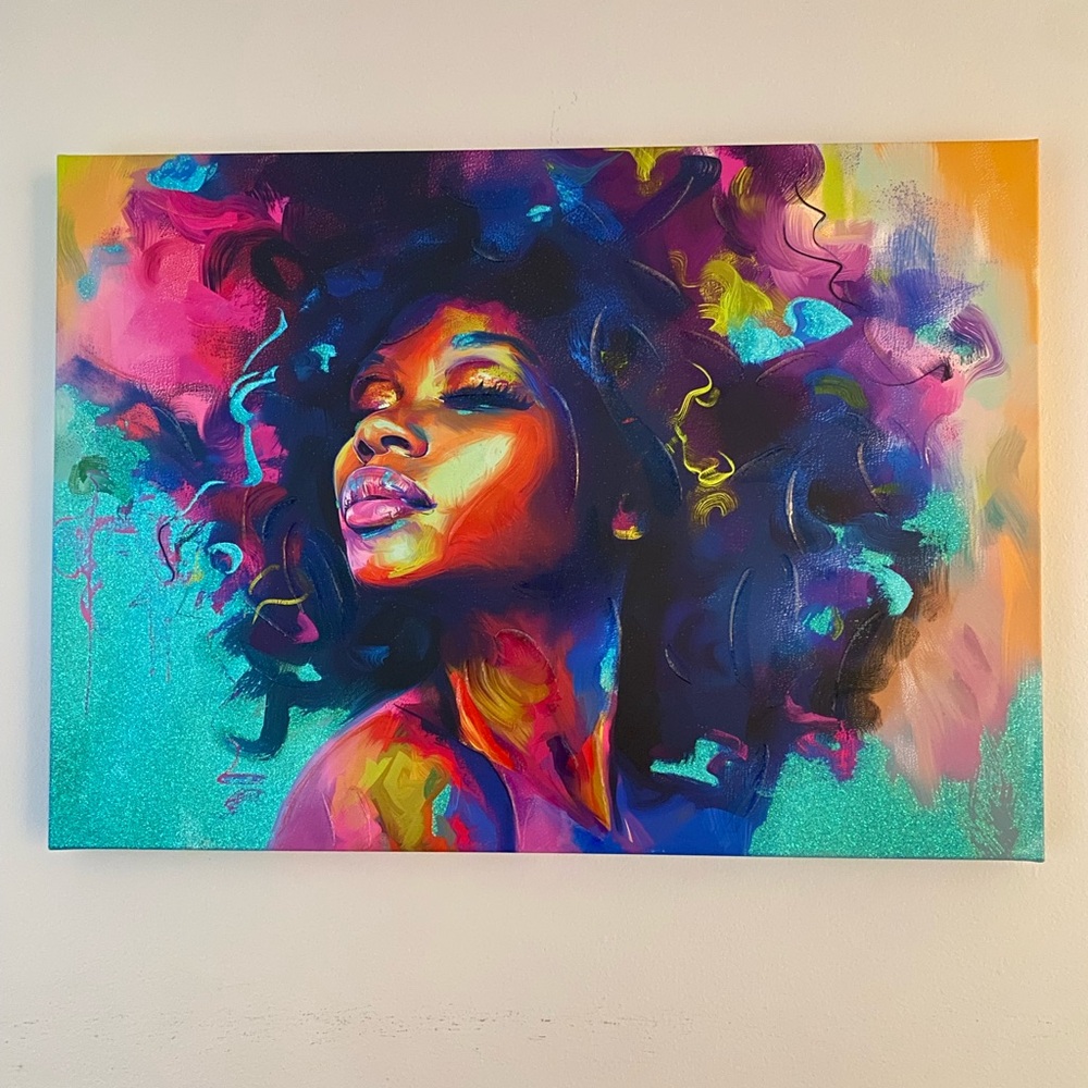 Vibrant Abstract Portrait Art Print